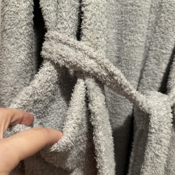Barefoot Dreams Cozychic Heathered Robe Gray Size 2 - Picture 7 of 8
